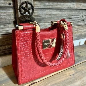 Bebe Natalie Mini Croco Bag